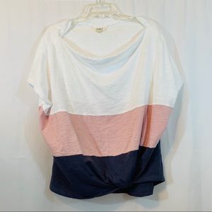 Umgee Striped Knotted Tee